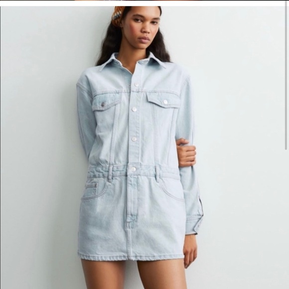 NWT Zara Denim Dress - Picture 1 of 4